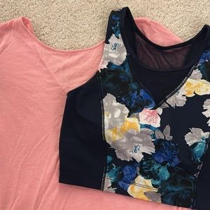 Old Navy Cropped Sports Bra Top with Free Yoga Shirt